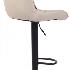 Barová stolička Lentini, textil, čierna / krémová - 4