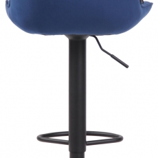 Barová stolička Lentini, textil, čierna / modrá - 5