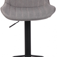 Barová stolička Lentini, textil, čierna / šedá - 2