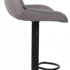 Barová stolička Lentini, textil, čierna / šedá - 3
