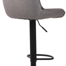 Barová stolička Lentini, textil, čierna / šedá - 4