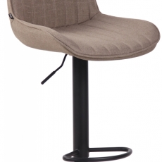 Barová stolička Lentini, textil, čierna / taupe - 1
