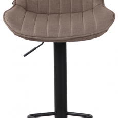 Barová stolička Lentini, textil, čierna / taupe - 2