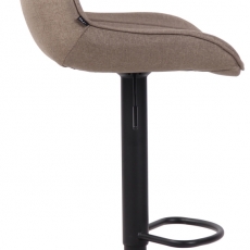 Barová stolička Lentini, textil, čierna / taupe - 3