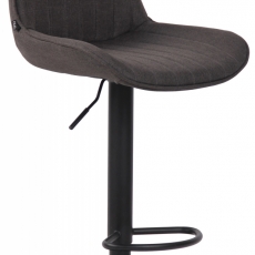 Barová stolička Lentini, textil, čierna / tmavo šedá - 1