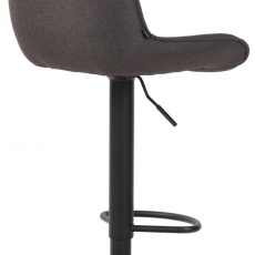 Barová stolička Lentini, textil, čierna / tmavo šedá - 4