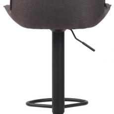 Barová stolička Lentini, textil, čierna / tmavo šedá - 5