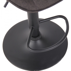 Barová stolička Lentini, textil, čierna / tmavo šedá - 8