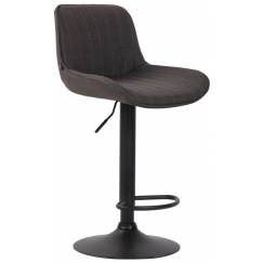 Barová stolička Lentini, textil, čierna / tmavo šedá