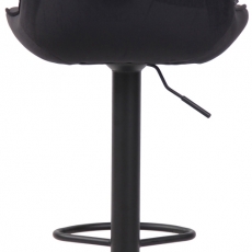 Barová stolička Lentini, zamat, čierna / čierna - 5