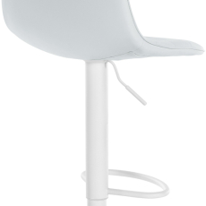 Barová stolička Lex, syntetická koža, biely podstavec / biela - 3