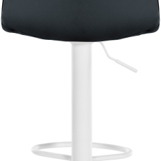 Barová stolička Lex, syntetická koža, biely podstavec / čierna - 4