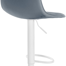 Barová stolička Lex, syntetická koža, biely podstavec / sivá - 3