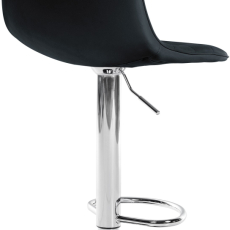Barová stolička Lex, syntetická koža, chrómový podstavec / čierna - 3