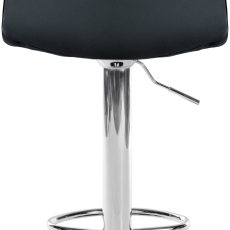 Barová stolička Lex, syntetická koža, chrómový podstavec / čierna - 4