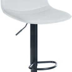 Barová stolička Lex, syntetická koža, čierny podstavec / biela - 1