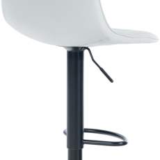 Barová stolička Lex, syntetická koža, čierny podstavec / biela - 3