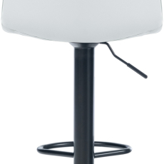 Barová stolička Lex, syntetická koža, čierny podstavec / biela - 4