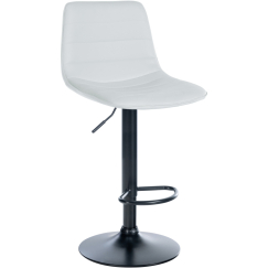 Barová stolička Lex, syntetická koža, čierny podstavec / biela