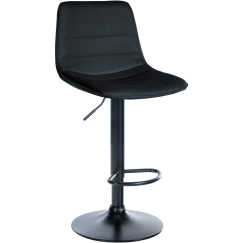 Barová stolička Lex, syntetická koža, čierny podstavec / čierna