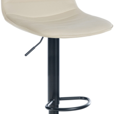 Barová stolička Lex, syntetická koža, čierny podstavec / krémová - 1