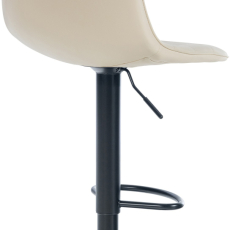 Barová stolička Lex, syntetická koža, čierny podstavec / krémová - 3