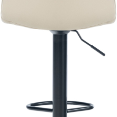 Barová stolička Lex, syntetická koža, čierny podstavec / krémová - 4