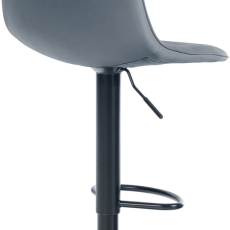 Barová stolička Lex, syntetická koža, čierny podstavec / sivá - 3