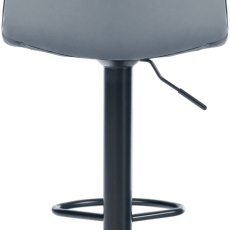 Barová stolička Lex, syntetická koža, čierny podstavec / sivá - 4