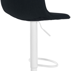 Barová stolička Lex, textil, biely podstavec / čierna - 3