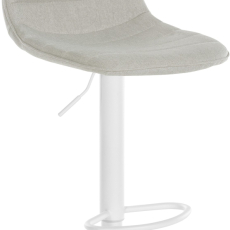 Barová stolička Lex, textil, biely podstavec / krémová - 1