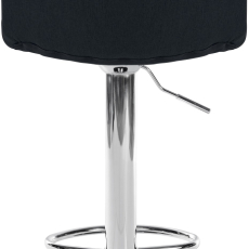 Barová stolička Lex, textil, chrómový podstavec / čierna - 4