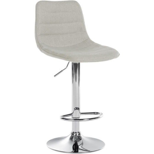 Barová stolička Lex, textil, chrómový podstavec / krémová - 1