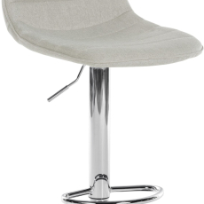 Barová stolička Lex, textil, chrómový podstavec / krémová - 1