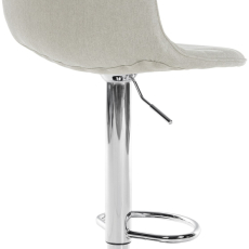 Barová stolička Lex, textil, chrómový podstavec / krémová - 3