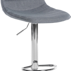 Barová stolička Lex, textil, chrómový podstavec / sivá - 1
