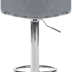 Barová stolička Lex, textil, chrómový podstavec / sivá - 4