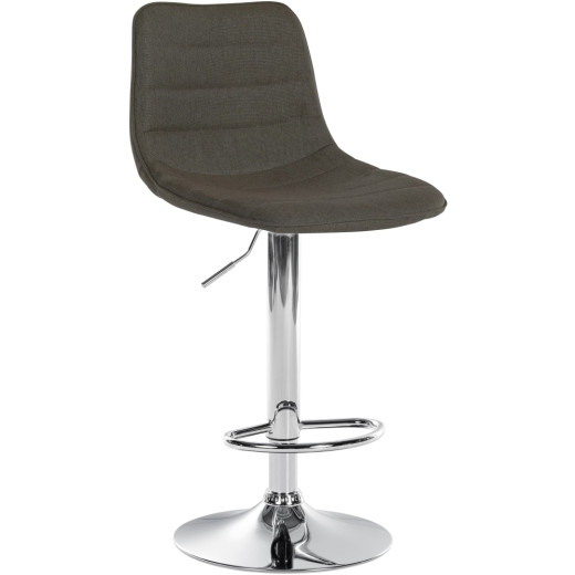 Barová stolička Lex, textil, chrómový podstavec / taupe - 1