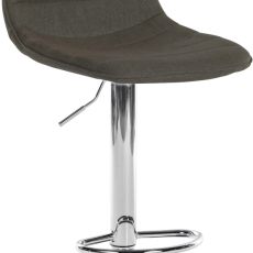 Barová stolička Lex, textil, chrómový podstavec / taupe - 1