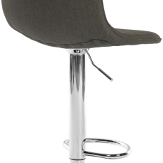 Barová stolička Lex, textil, chrómový podstavec / taupe - 3