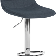 Barová stolička Lex, textil, chrómový podstavec / tmavosivá - 1