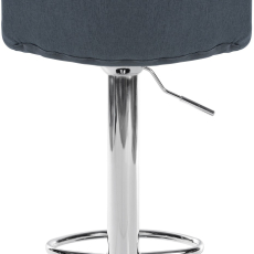 Barová stolička Lex, textil, chrómový podstavec / tmavosivá - 4