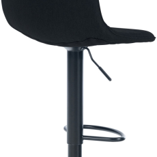 Barová stolička Lex, textil, čierny podstavec / čierna - 3
