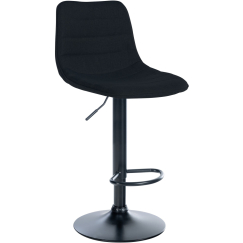 Barová stolička Lex, textil, čierny podstavec / čierna