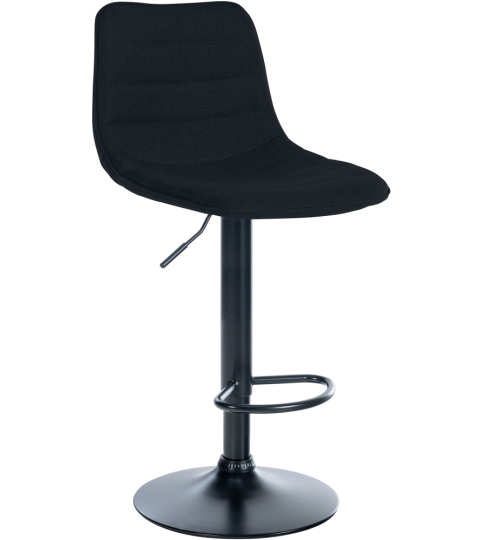 Barová stolička Lex, textil, čierny podstavec / čierna
