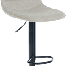 Barová stolička Lex, textil, čierny podstavec / krémová - 1
