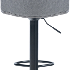 Barová stolička Lex, textil, čierny podstavec / sivá - 4