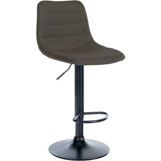 Barová stolička Lex, textil, čierny podstavec / taupe - 1