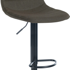 Barová stolička Lex, textil, čierny podstavec / taupe - 1