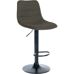 Barová stolička Lex, textil, čierny podstavec / taupe